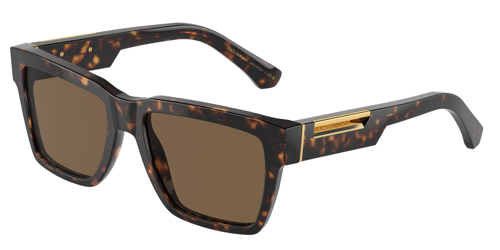 Dolce & Gabbana DG4465/S Square Sunglasses in Dark Brown / Havana, front view