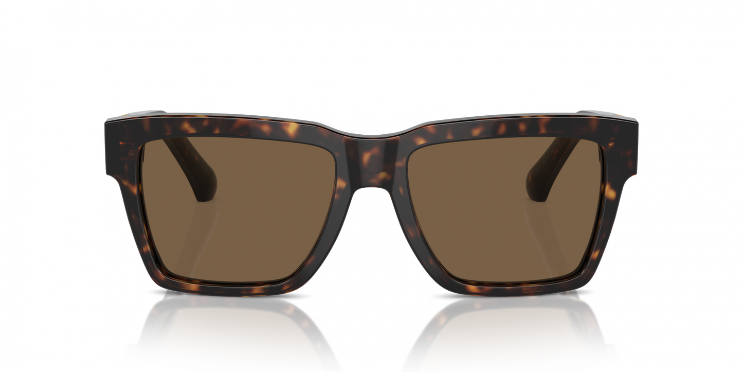 Dolce & Gabbana DG4465/S Square Sunglasses in Dark Brown / Havana, angle view