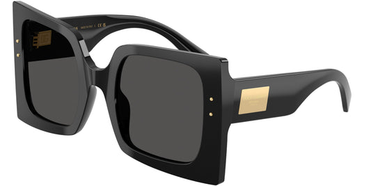 Dolce & Gabbana DG4490/S Square Sunglasses in Dark Grey / Black, front view