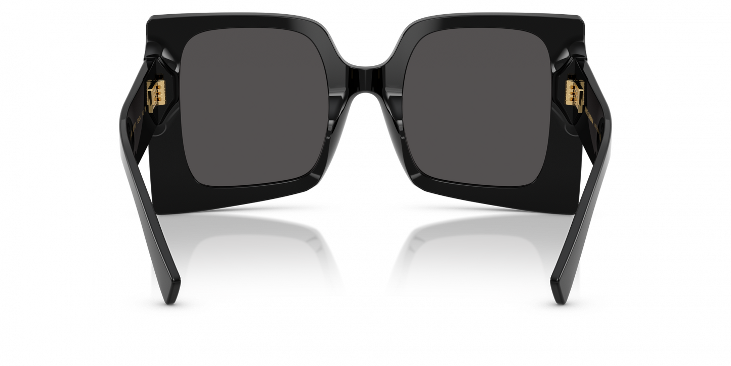 Dolce & Gabbana DG4490/S Square Sunglasses in Dark Grey / Black, angle view