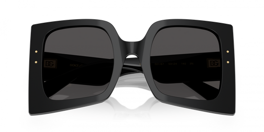 Dolce & Gabbana DG4490/S Square Sunglasses in Dark Grey / Black, side view