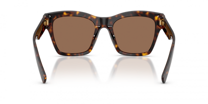 Dolce & Gabbana DG4512 Square Sunglasses in Dark Brown, side view