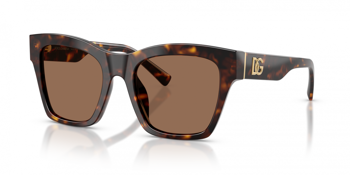 Dolce & Gabbana DG4512 Square Sunglasses in Dark Brown, back view