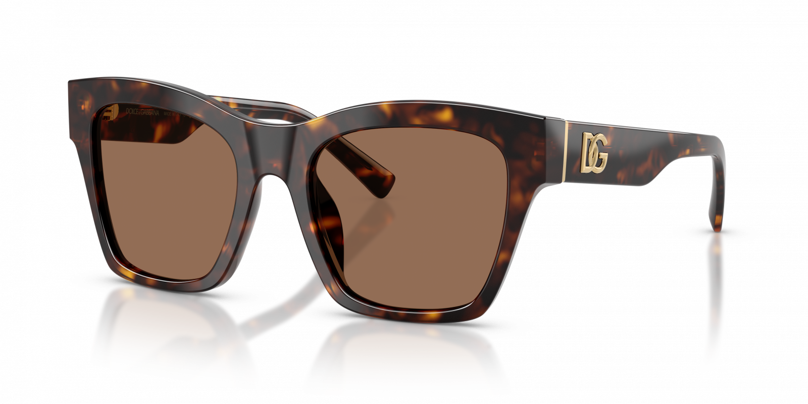Dolce & Gabbana DG4512 Square Sunglasses in Dark Brown, back view