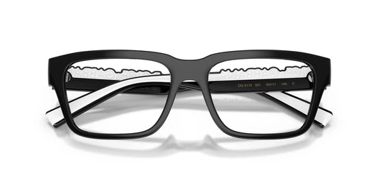 Dolce & Gabbana DG5112 Rectangle Eyeglasses in Black, detail view
