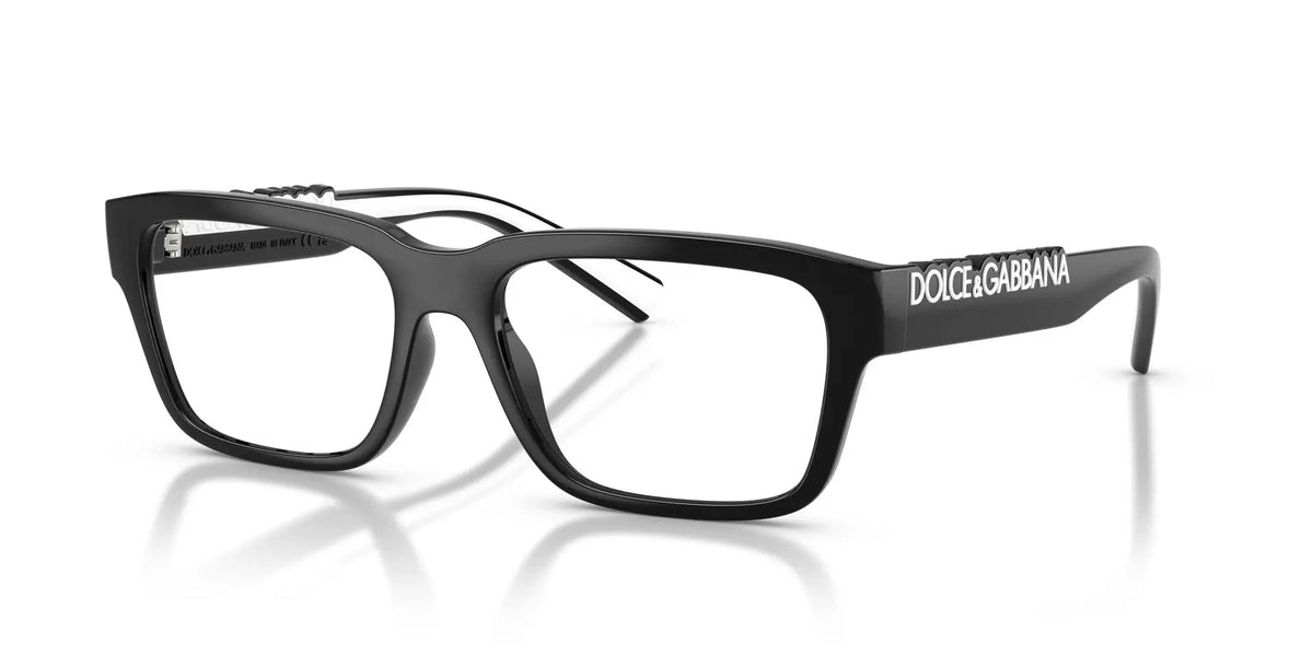 Dolce & Gabbana DG5112 Rectangle Eyeglasses in Black, angle view