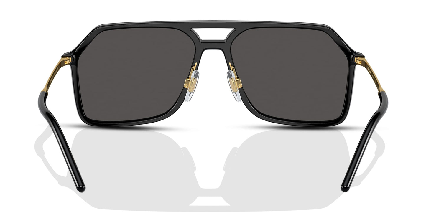 Dolce & Gabbana DG6196/S Pilot Sunglasses in Dark Grey Black, back view