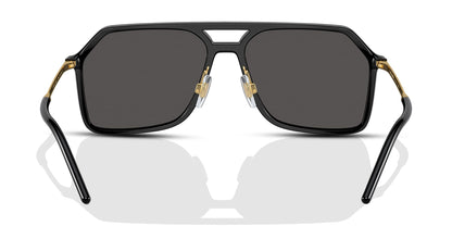 Dolce & Gabbana DG6196/S Pilot Sunglasses in Dark Grey Black, back view