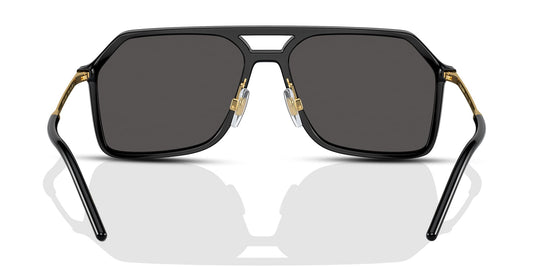 Dolce & Gabbana DG6196/S Pilot Sunglasses in Dark Grey Black, back view