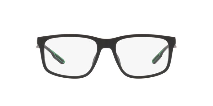Emporio Armani EA3209 Square Eyeglasses in Matte Black, angle view