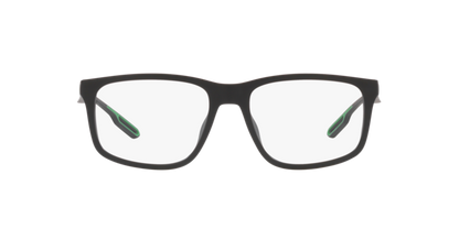 Emporio Armani EA3209 Square Eyeglasses in Matte Black, angle view
