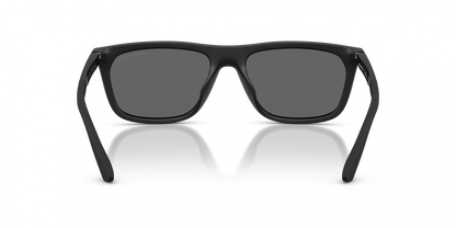Emporio Armani EA4272U/S Pillow Sunglasses in Dark Grey / Matte Black, angle view