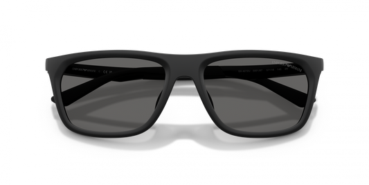 Emporio Armani EA4272U/S Pillow Sunglasses in Dark Grey / Matte Black, side view