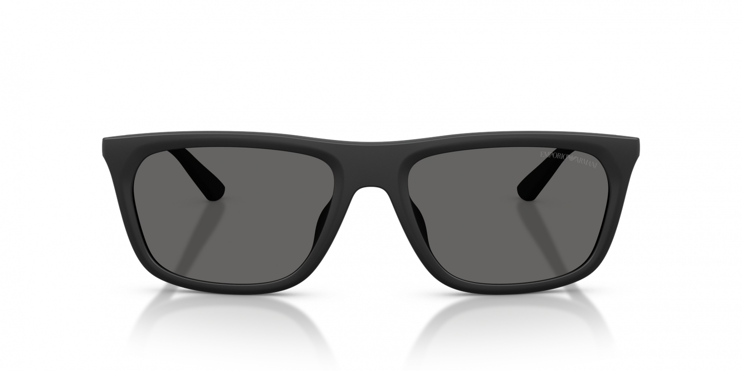 Emporio Armani EA4272U/S Pillow Sunglasses in Dark Grey / Matte Black, back view