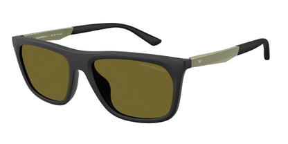 Emporio Armani EA4272U/S Pillow Sunglasses in Dark Green / Matte Black, front view