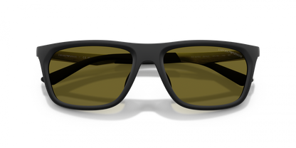 Emporio Armani EA4272U/S Pillow Sunglasses in Dark Green / Matte Black, side view