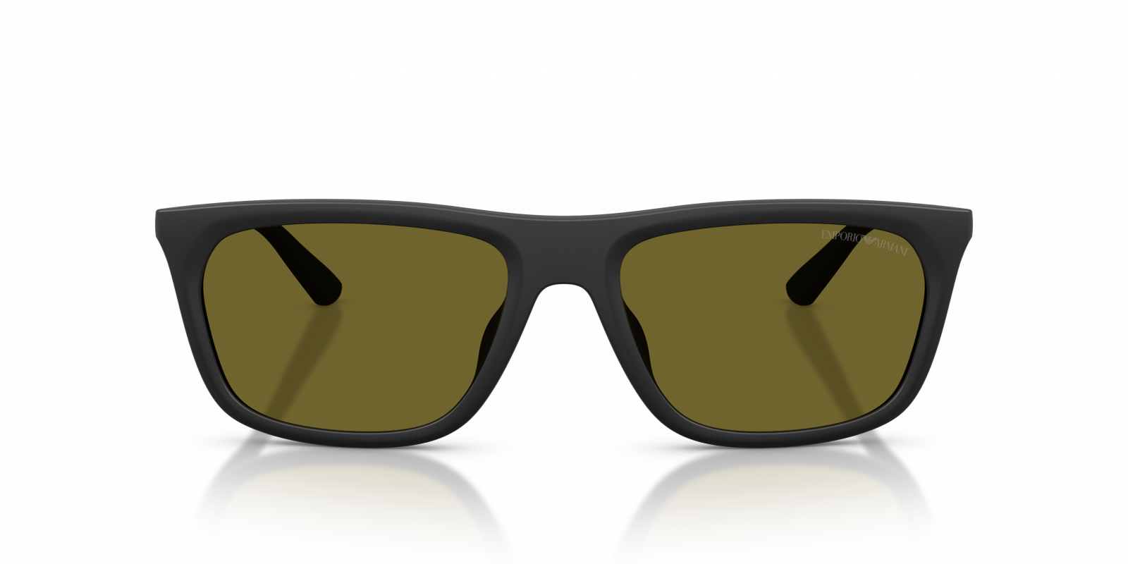 Emporio Armani EA4272U/S Pillow Sunglasses in Dark Green / Matte Black, back view