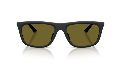 Emporio Armani EA4272U/S Pillow Sunglasses in Dark Green / Matte Black, back view