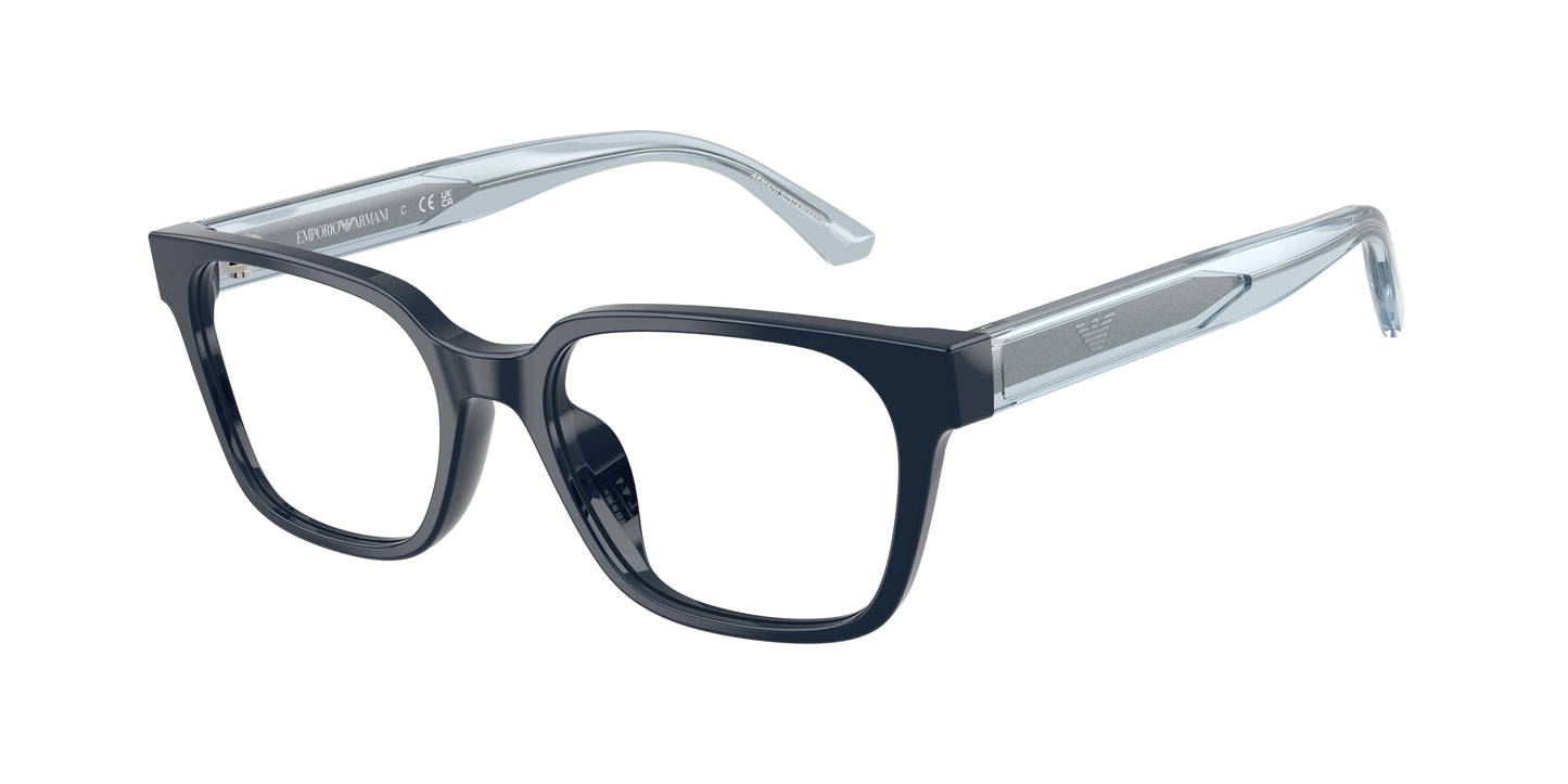 Emporio Armani EK3013U Pillow Eyeglasses in Shiny Blue, front view