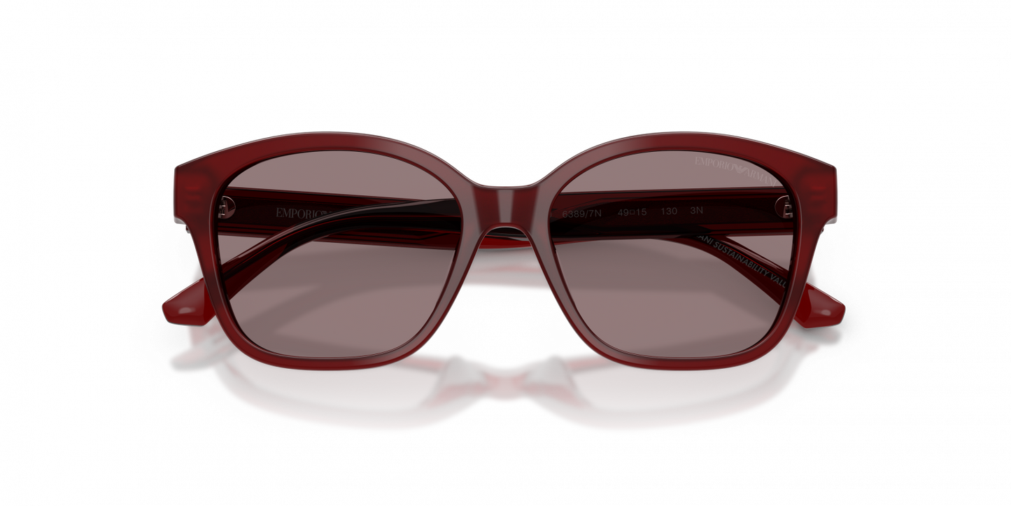 Emporio Armani EK4009U/S Cat Eye Sunglasses in Dark Violet Red, angle view