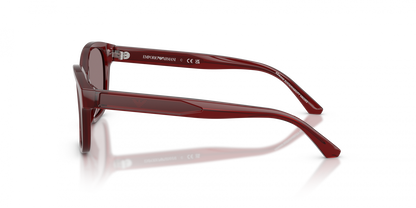 Emporio Armani EK4009U/S Cat Eye Sunglasses in Dark Violet Red, detail view