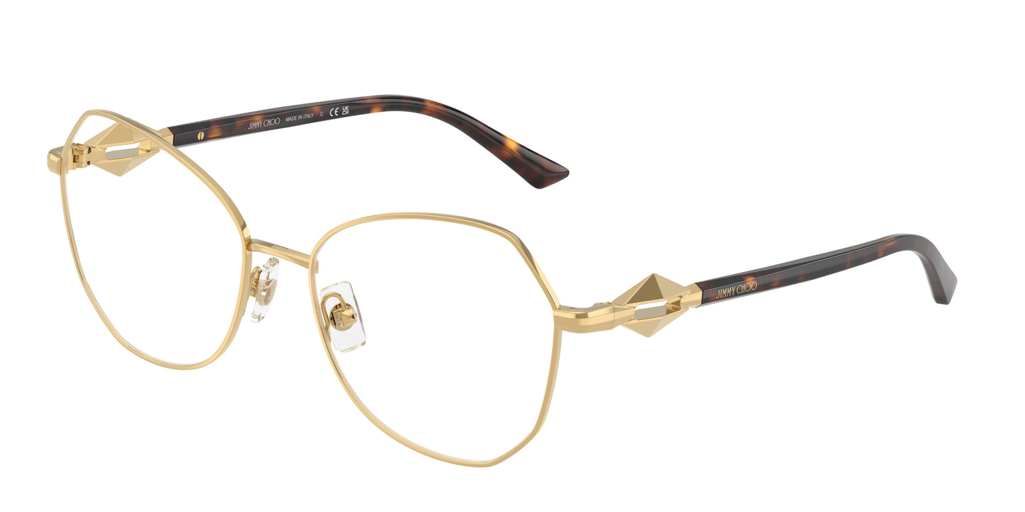 Jimmy Choo JC2011 Round Eyeglasses in Gold, front view