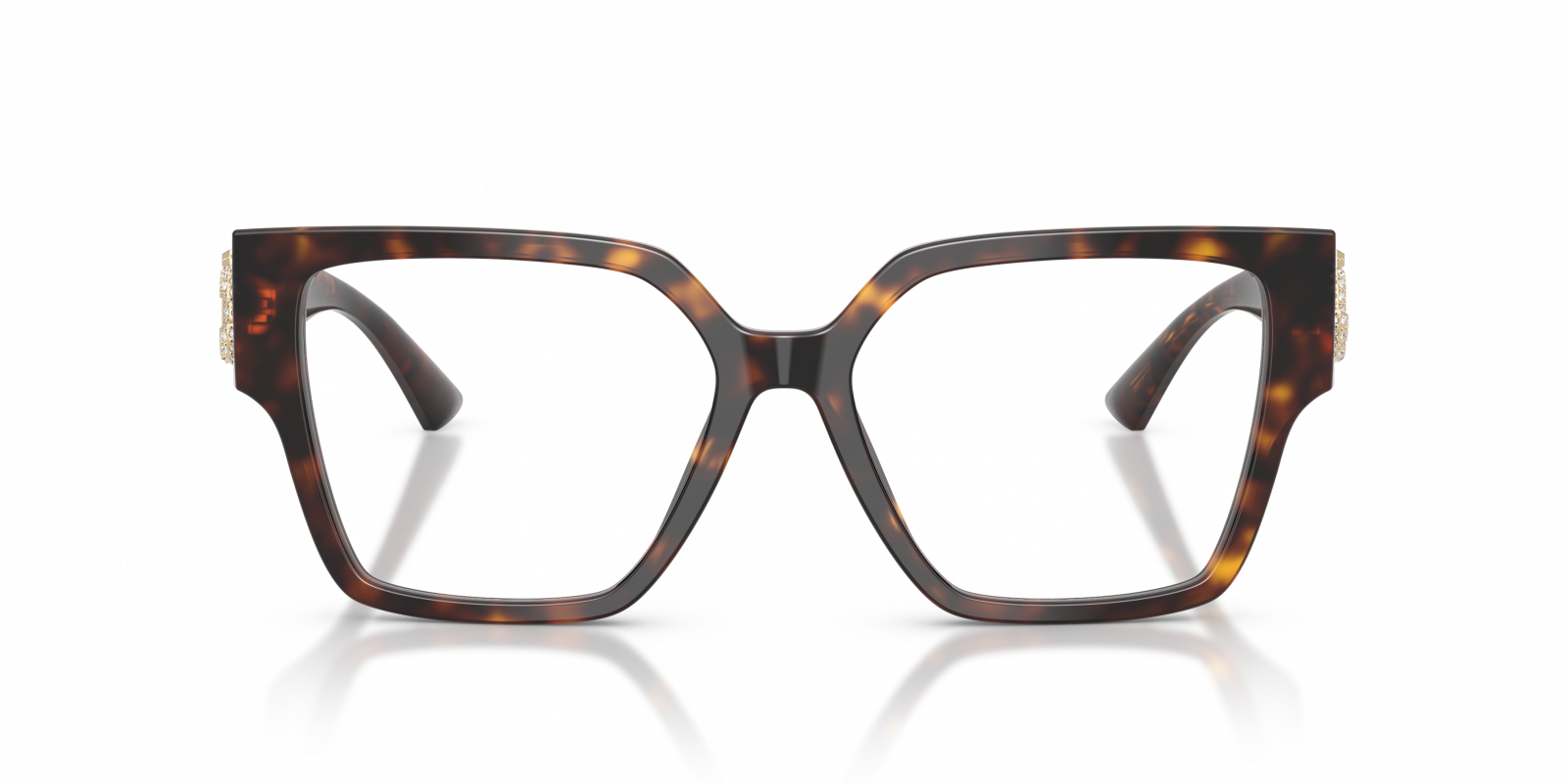 Jimmy Choo JC3032B Square Eyeglasses in Havana, detail view