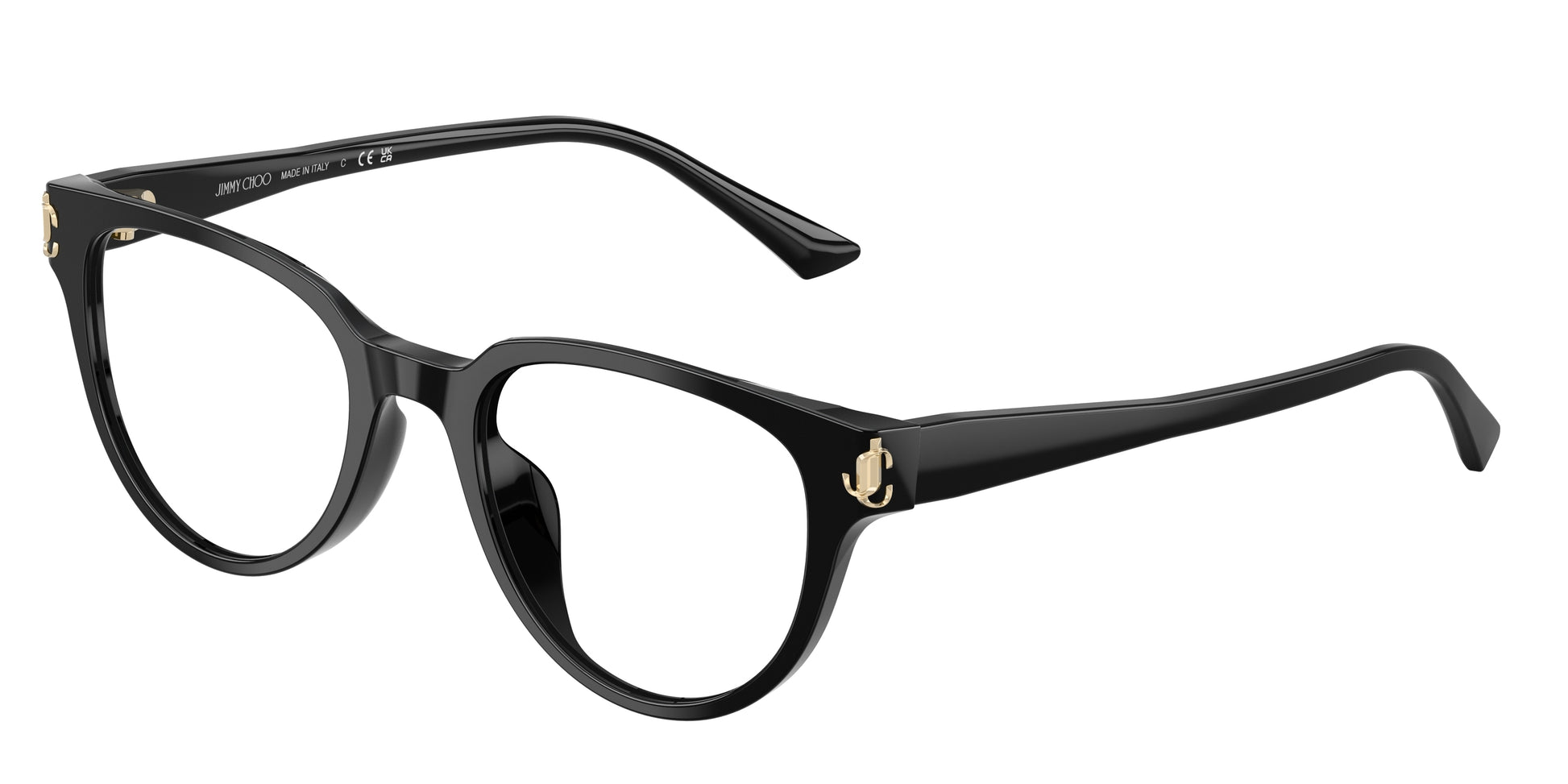 Jimmy Choo JC3051D Oval Eyeglasses in Black, front view