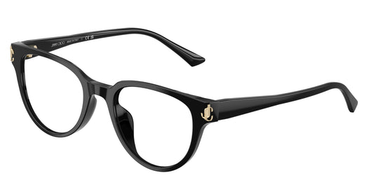 Jimmy Choo JC3051D Oval Eyeglasses in Black, front view
