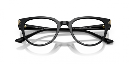 Jimmy Choo JC3051D Oval Eyeglasses in Black, angle view