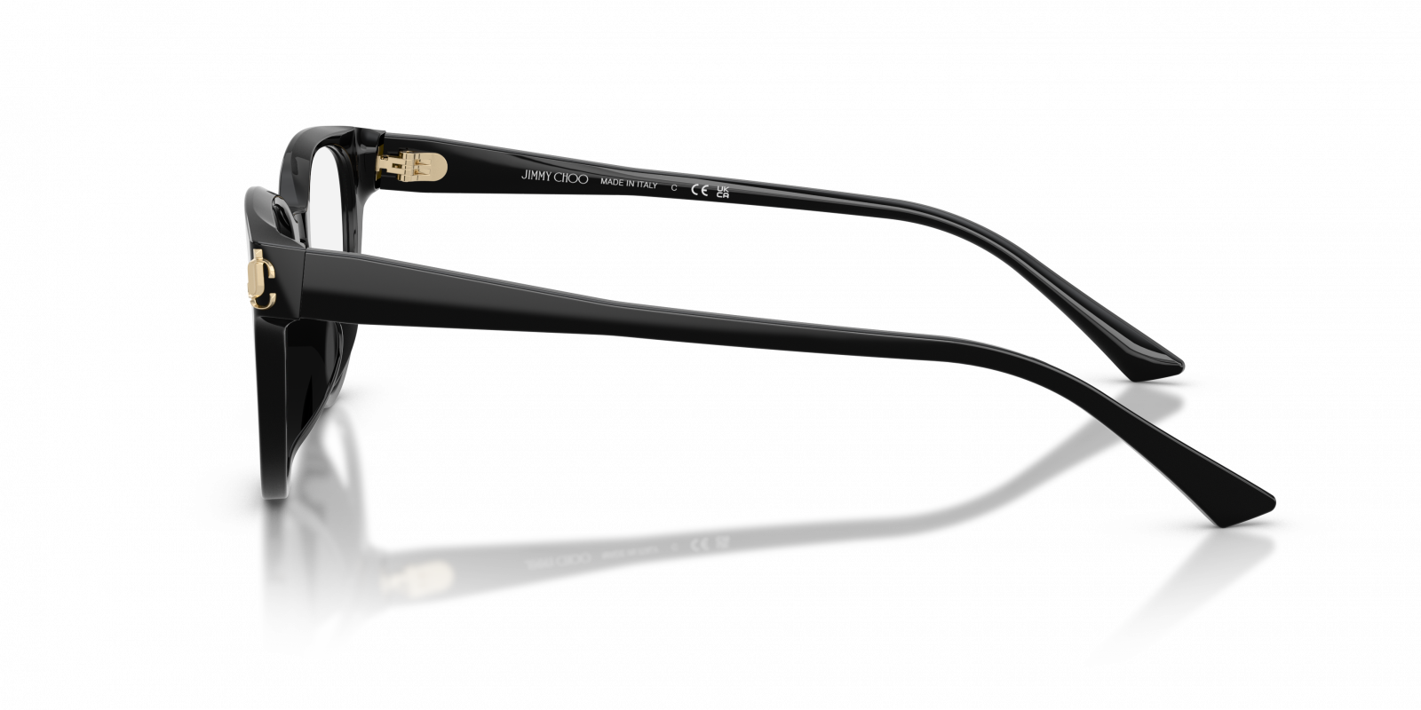 Jimmy Choo JC3051D Oval Eyeglasses in Black, back view