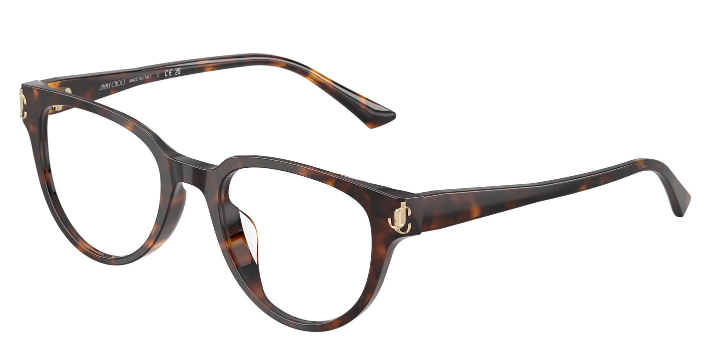 Jimmy Choo JC3051D Oval Eyeglasses in Havana, front view