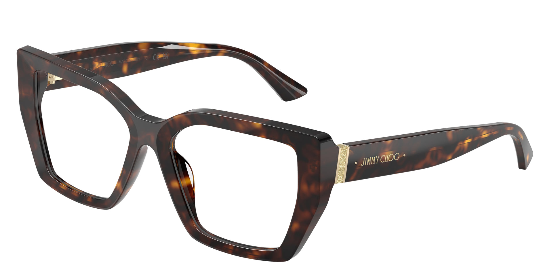 Jimmy Choo JC3053JU Cat Eye Eyeglasses in Havana, front view