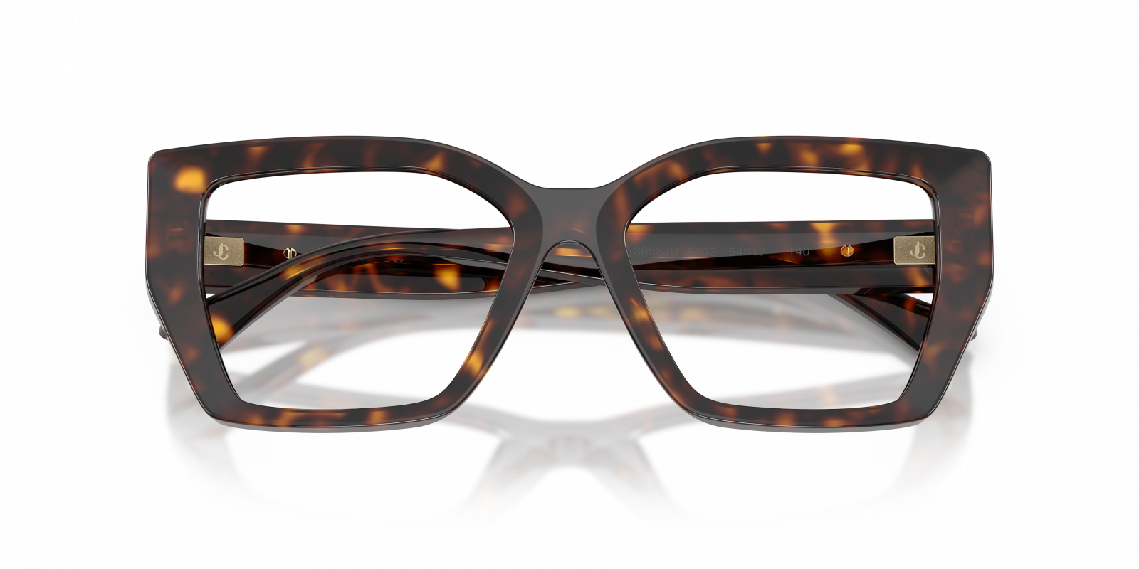 Jimmy Choo JC3053JU Cat Eye Eyeglasses in Havana, side view