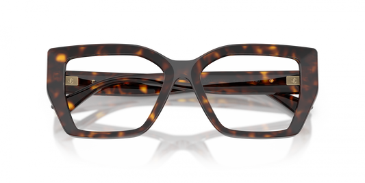 Jimmy Choo JC3053JU Cat Eye Eyeglasses in Havana, side view