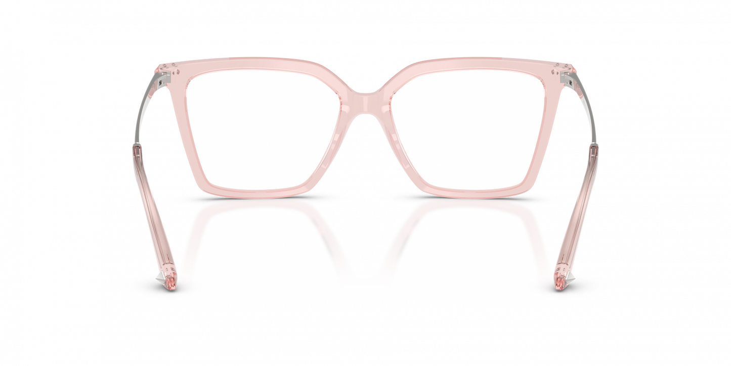 Jimmy Choo JC3054 Cat Eye Eyeglasses in Transparent Pink, side view