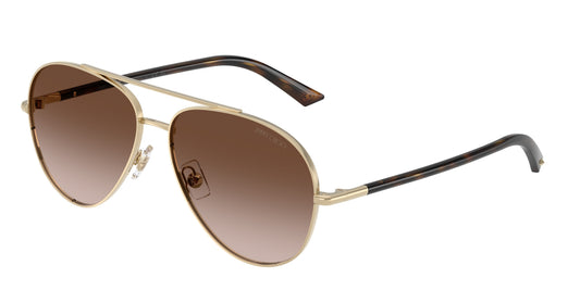 Jimmy Choo JC4026/S Aviator Sunglasses in Brown Gradient Pale Gold, front view