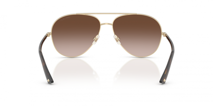 Jimmy Choo JC4026/S Aviator Sunglasses in Brown Gradient Pale Gold, side view