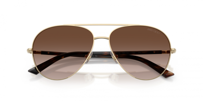 Jimmy Choo JC4026/S Aviator Sunglasses in Brown Gradient Pale Gold, angle view