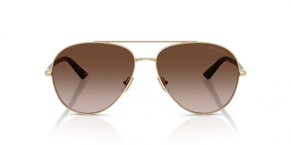 Jimmy Choo JC4026/S Aviator Sunglasses in Brown Gradient Pale Gold, detail view