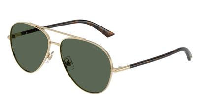 Jimmy Choo JC4026/S Aviator Sunglasses in Dark Green Pale Gold, front view