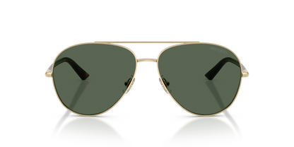 Jimmy Choo JC4026/S Aviator Sunglasses in Dark Green Pale Gold, detail view