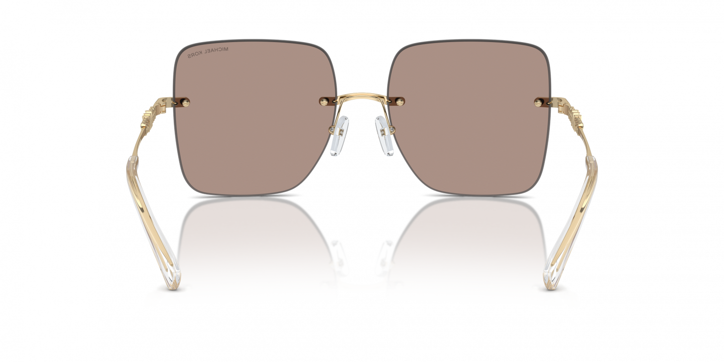 Michael Kors MK1150/S Square Sunglasses in Brown Mirror / Gold, side view