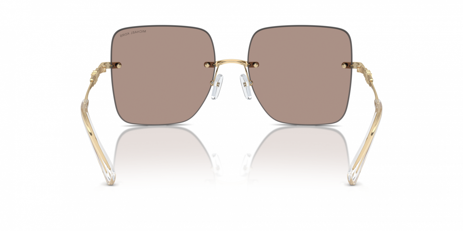 Michael Kors MK1150/S Square Sunglasses in Brown Mirror / Gold, side view