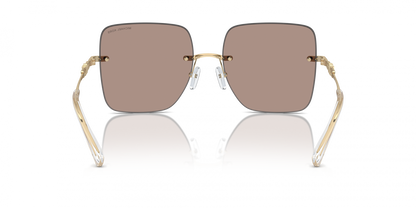 Michael Kors MK1150/S Square Sunglasses in Brown Mirror / Gold, side view