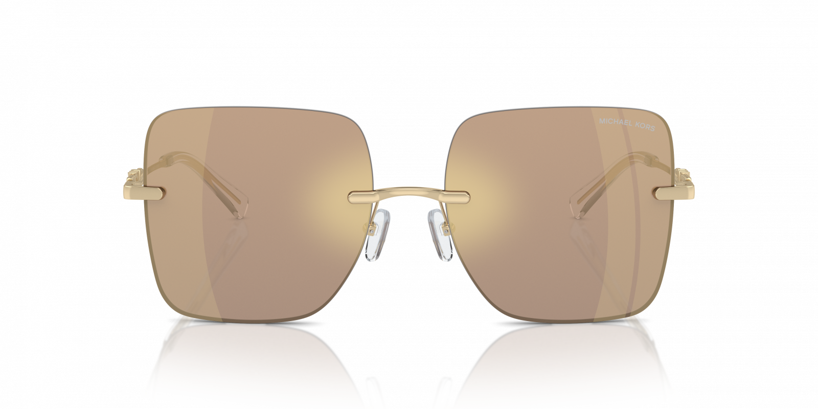 Michael Kors MK1150/S Square Sunglasses in Brown Mirror / Gold, back view