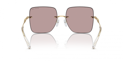 Michael Kors MK1150/S Square Sunglasses in Pink Solid Back Mirror / Gold, side view