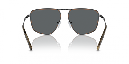 Michael Kors MK1153/S Aviator Sunglasses in Dark Grey Solid / Shiny Black, side view