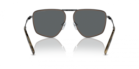 Michael Kors MK1153/S Aviator Sunglasses in Dark Grey Solid / Shiny Black, side view