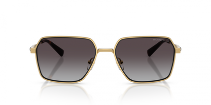 Michael Kors MK1176/S Square Sunglasses in Dark Grey Gradient / Shiny Yellow Gold, side view
